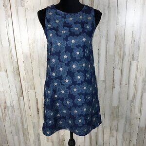 Taylor & Sage Floral Chambray Embroidered Dress